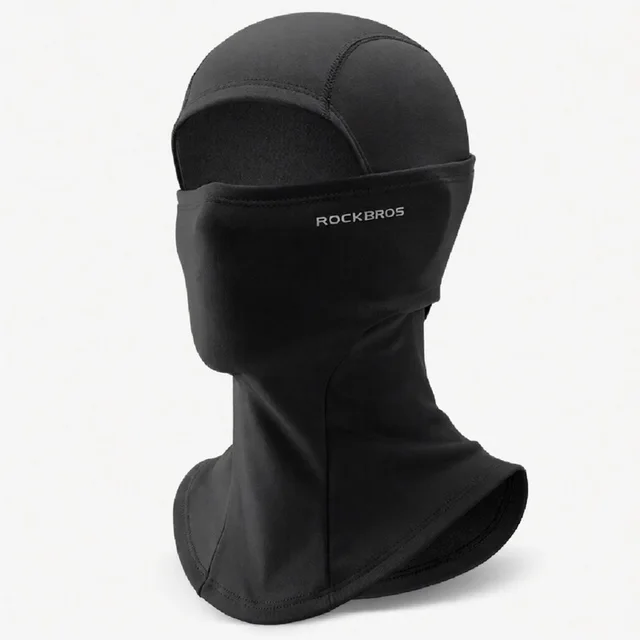 Outdoor Keep Warm And Windproof In Winter Mask Outdoor Fleece Scarf Cold proof Haze proof Riding Hat Black2 - Shop at LoveMi