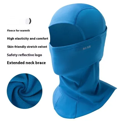Outdoor Keep Warm And Windproof In Winter Mask Outdoor Fleece Scarf Cold proof Haze proof Riding Hat Blue - Shop at LoveMi