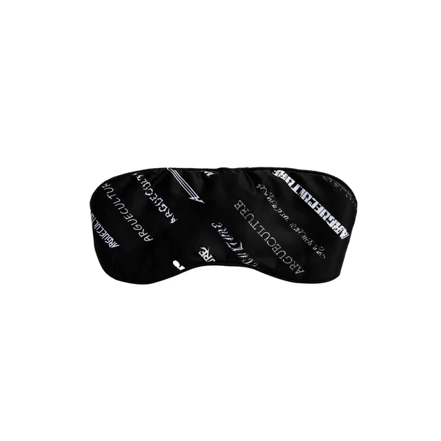 Niche Silk Ice Silk Padded Shoulder Long sleeved Shirt Home Wear Black Eye Mask - Shop at LoveMi