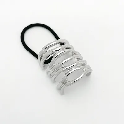 Simple Cold Style Alloy Hair Rope Fashion Ponytail 367 Silver - Shop at LoveMi