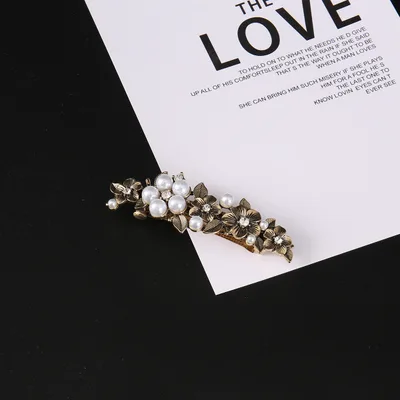 Diamond Flower New Hair Comb Bronze Barrettes - Shop at LoveMi