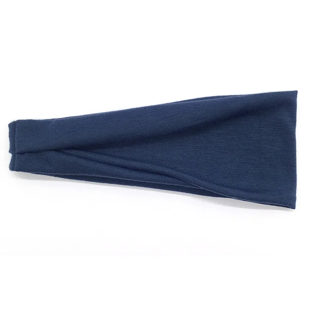 Women's Ice Silk Hair Band New Sports Scarf Navy Blue - Shop at LoveMi
