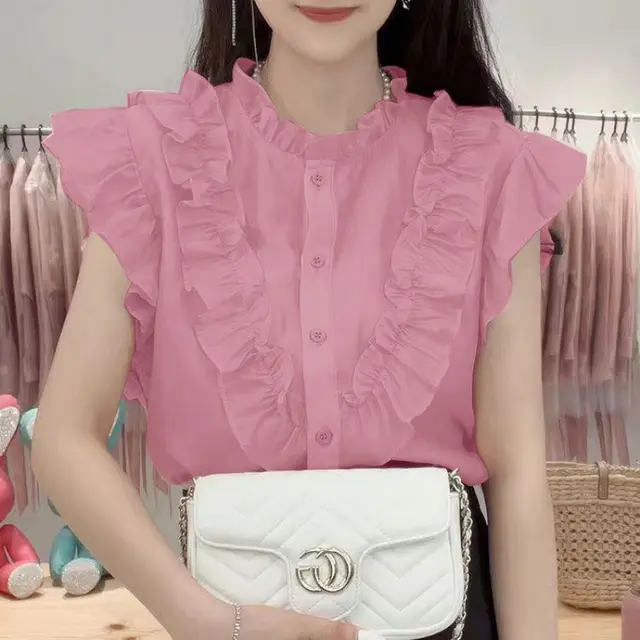 New Loose Slim Fit Chic Design Top For Women Carmine - Shop at LoveMi