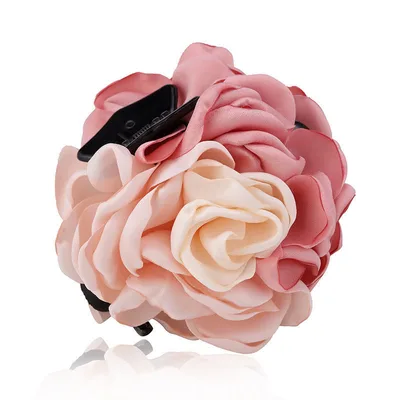 Korean Flower Large Hair Clip Pink Bud Grip - Shop at LoveMi