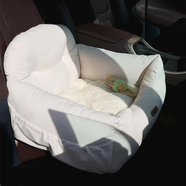 Pet Car Nest Simple Kennel Car Seat Milky White - Shop at LoveMi