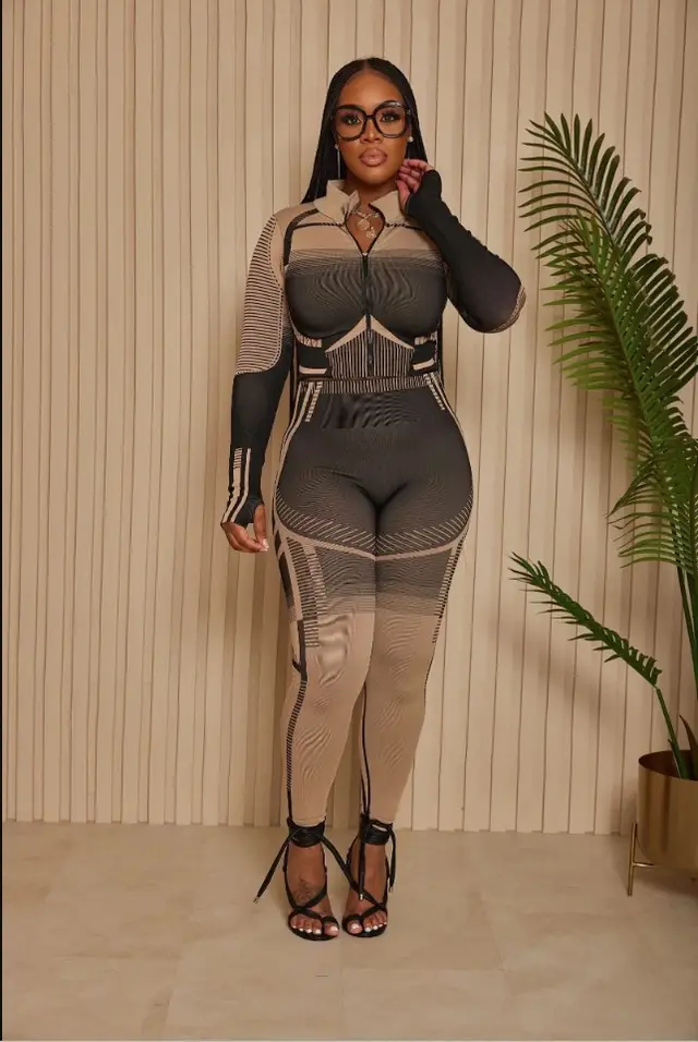 Fashion Special Women's Clothing Tight Sports Suit Camel - Shop at LoveMi