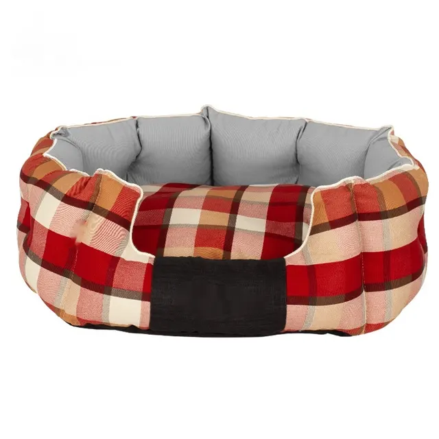 Round Kennel Dog Mattress Winter Warm Removable And Washable Cat Nest Red - Shop at LoveMi