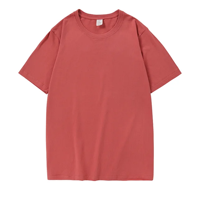 Loose Short Sleeve Men's And Women's Tops Brick Red - Shop at LoveMi
