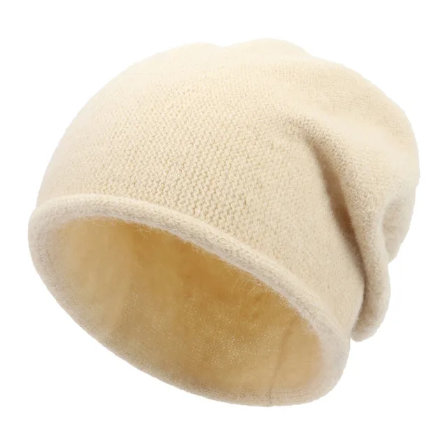 Casual Knitted Beanie Women's Fashion Beige - Shop at LoveMi