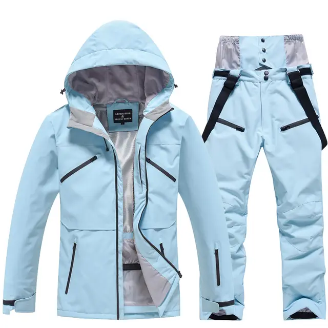 Autumn And Winter Men's And Women's Outdoor Waterproof Thickened Warm Suit Blue - Shop at LoveMi