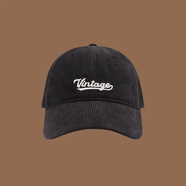 Hat Autumn And Winter Women's All matching Corduroy Baseball Cap Gray - Shop at LoveMi