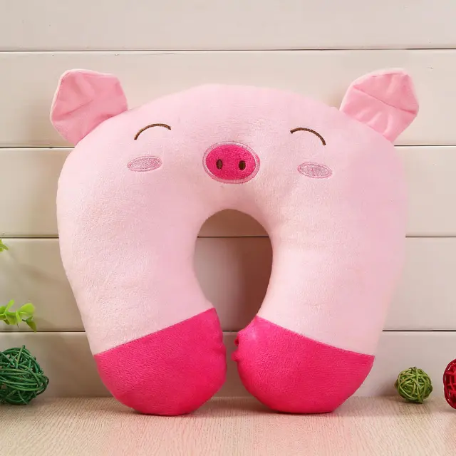 Cartoon U shaped Pillow Lunch Break Pillow Neck Pillow Office U shaped Pillow Travel Neck Pillow Neck Pillow U Row Pillow Pink Pig - Shop at LoveMi