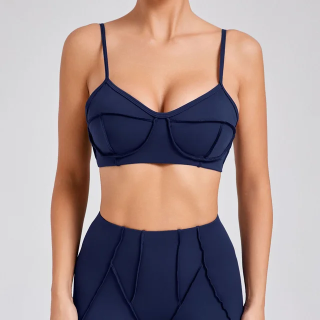Women's Slim fit Sports Vest Top Navy Blue - Shop at LoveMi