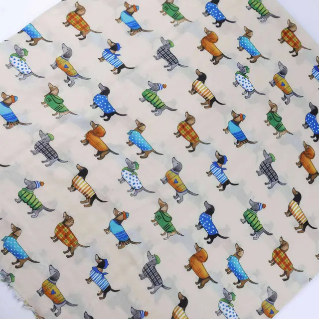 Fashionable Sausage Dog Satin Printed Scarf Shawl White - Shop at LoveMi