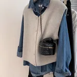 Beige Apricot Single Vest