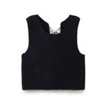 Navy Blue Back Lace Up