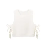 Side Lace Up White
