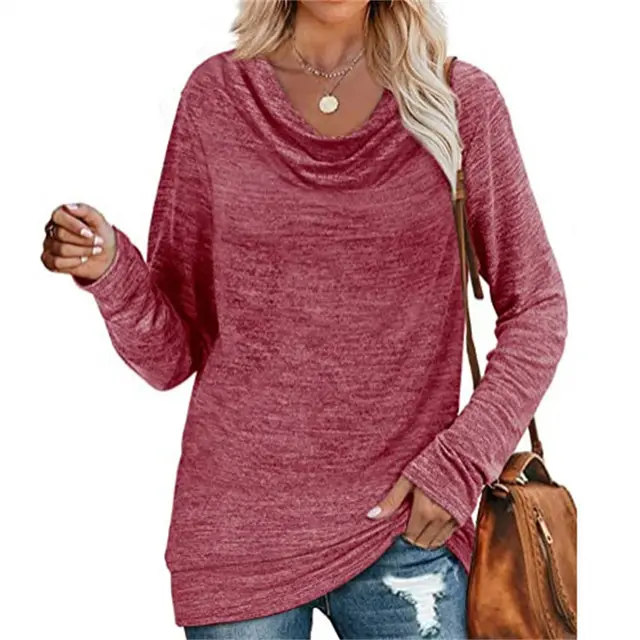 Loose Casual Long Sleeves Knitwear Red - Shop at LoveMi