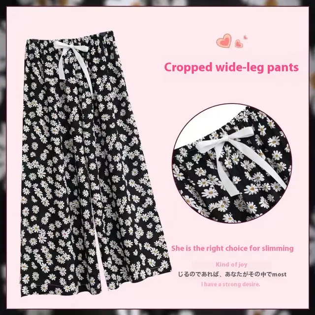 40 Cotton Silk Pajama Pants Summer Women New Little Daisy - Shop at LoveMi