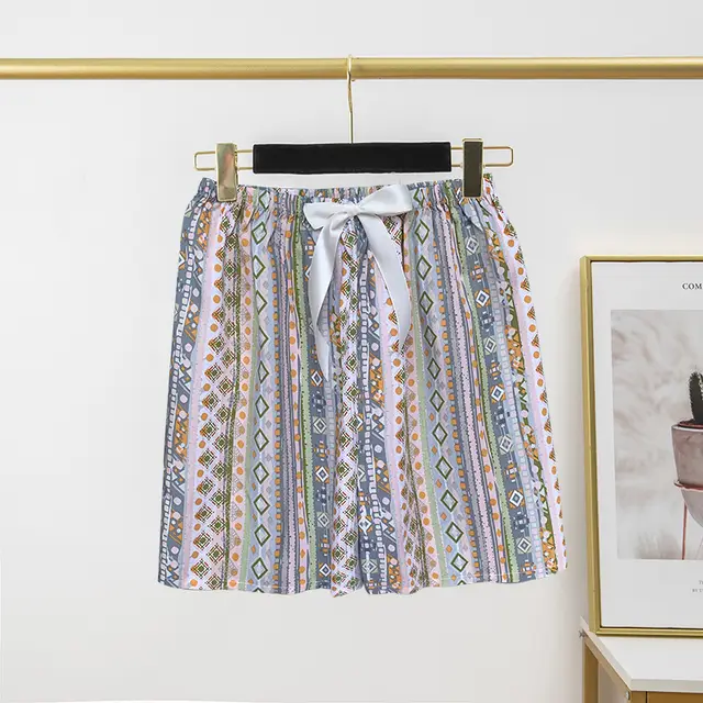 Women's Cotton Silk Pajama Pants Summer Thin Shorts Loose Casual 21Style - Shop at LoveMi