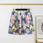 Cotton Silk Pajama Pants Women's Thin Shorts Artificial Cotton Casual Outdoor Home Pants - Blue