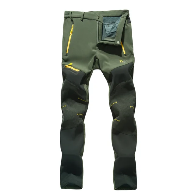 Outdoor Fleece lined Warm Waterproof Windproof Breathable Climbing Pants Women'S Army Green - Shop at LoveMi