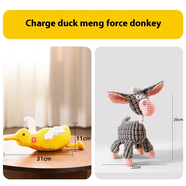 Dog Toy Bite resistant Molar Sound Relieving Artifact Duck Donkey - Shop at LoveMi