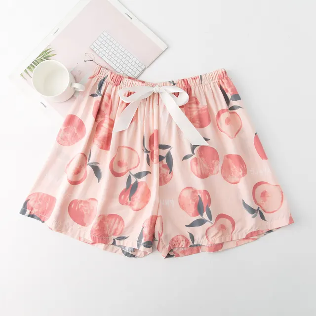 Shorts Women's Summer New Plus Size Loose And Thin Pajama Pants 35 Pink Peach - Shop at LoveMi