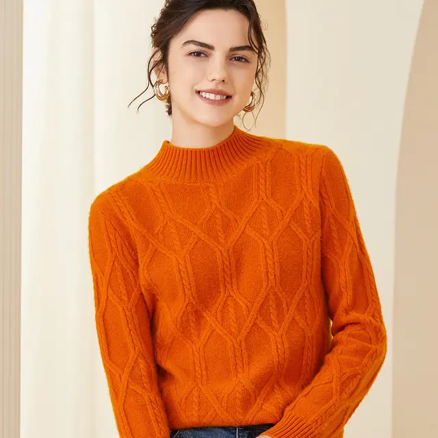 Thickened Pullover Base Woolen Sweater Horse Orange - Shop at LoveMi