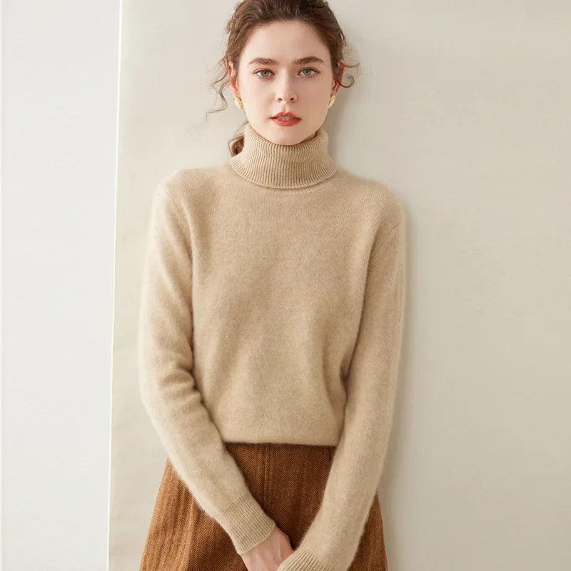 Women's Thickened Fall And Winter Inner Wear Turtleneck Cashmere Sweater Green Velvet - Shop at LoveMi