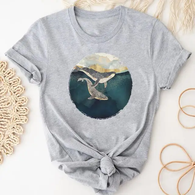Women's Coffee Cartoon Printed Clothing Top Aqp28748Gy - Shop at LoveMi