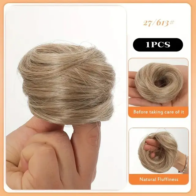 Female Hair Loop Simulation With Fluffy Wig And Rubber Band 27613Style - Shop at LoveMi
