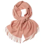 Inner Mongolia Full Wool Shawl Scarf Women's Plain Wool Scarf - 6 Orange Pink