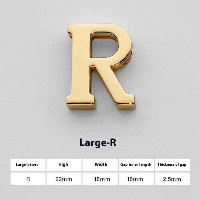 U Perforated 26 English Letters Hardware Accessories Large R - Shop at LoveMi