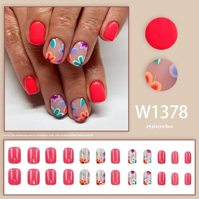 Fashion Guest Sweet And Simple Temperament Nail Patch W1378 Glue Type - Shop at LoveMi