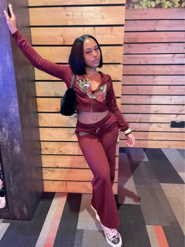 Women's Casual Street Printed 2 piece Set Multicolor Suit Wine Red - Shop at LoveMi