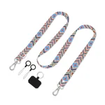 Backless Crossbody Widened Printing Anti-lost Hang Rope Fixed Card Type Mobile Phone Shoulder Strap Neck Rope - Ethnic 19Style