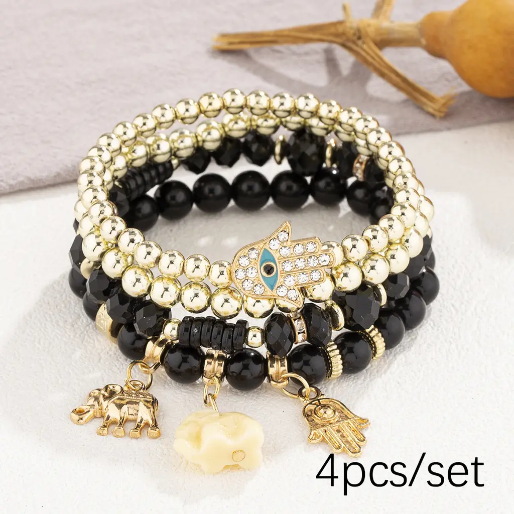 Women's Fashion New Bohemian Bracelet Suit - Black