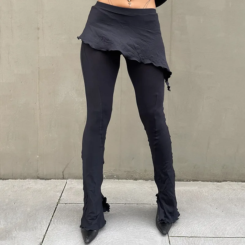 Tight Low Waist Cropped Trousers Black - Shop at LoveMi