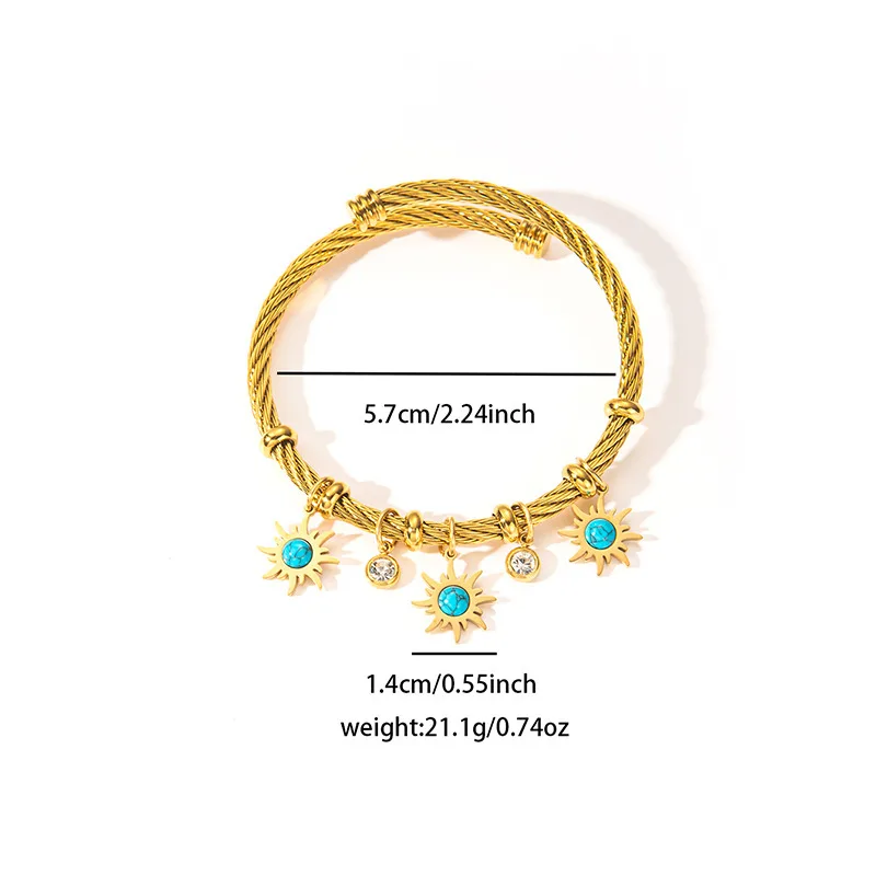Retro Personalized Drip Bracelet Fashion Design Stainless Steel - Tygb0143Color