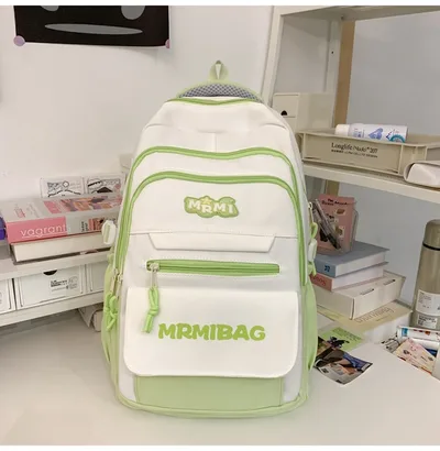 Girls' Large Capacity Backpack College Style Green - Shop at LoveMi