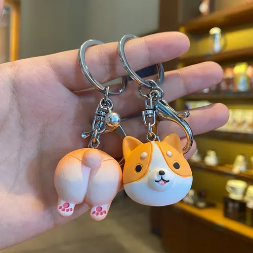 Cute Creative Key Ring Doll Ornaments A Pair Of Puppies - Shop at LoveMi