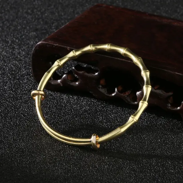 National Fashion Vintage Brass Bamboo Women's Solid Brass Bracelet Gift Primary Color Bracelet - Shop at LoveMi