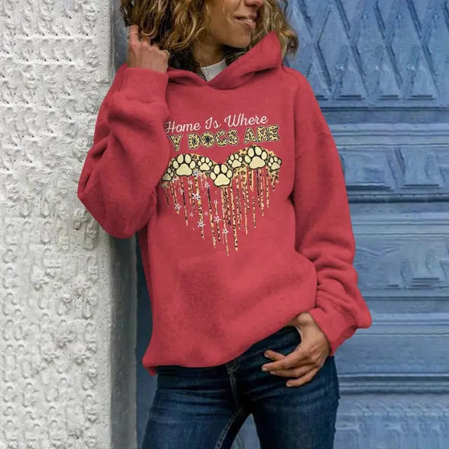 New Animal Print Hooded Women's Sweater Shk9N220811S - Shop at LoveMi