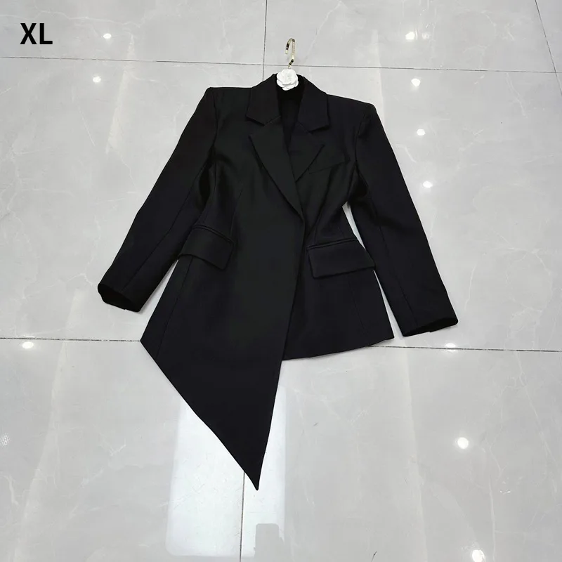 Women's Irregular Premium Commuter Suit Coat Black - Shop at LoveMi