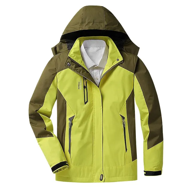 Coat Waterproof Windcheater Outdoor Four Seasons Mountaineering Clothing Female Yellow - Shop at LoveMi