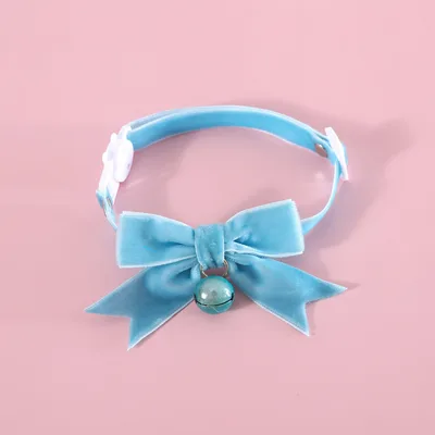 Spring Festival Christmas Velvet Hand Bow Tie Anti suffocation Buckle New Blue Velvet Bow - Shop at LoveMi