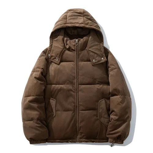Women's Fashionable New Corduroy Cotton padded Jacket Brown - Shop at LoveMi