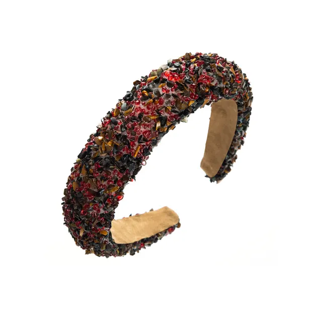 Fashion New Baroque Colorful Headband For Women Black And Red - Shop at LoveMi