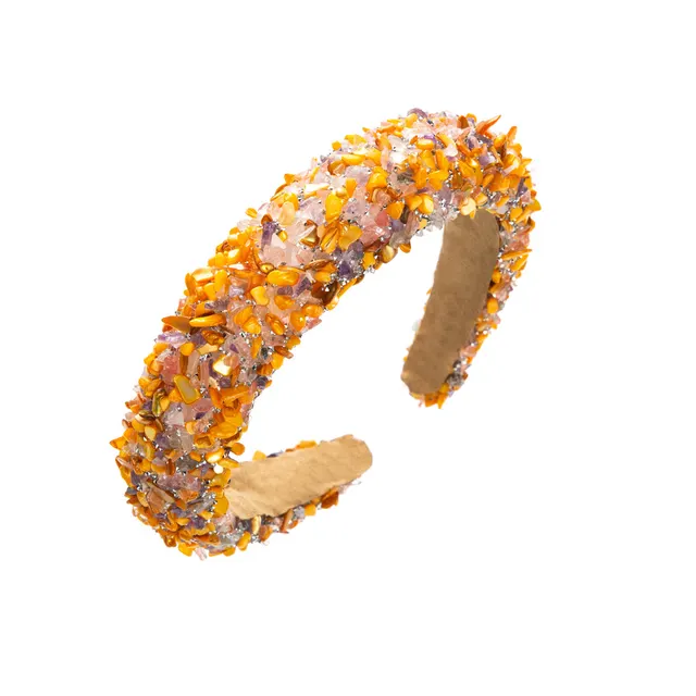 Fashion New Baroque Colorful Headband For Women Rose Yellow - Shop at LoveMi